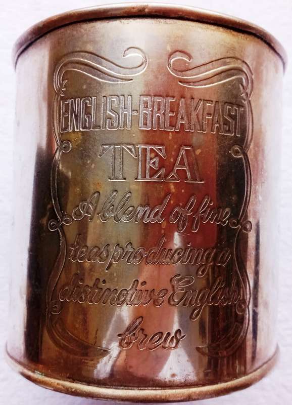 Vintage Brass English Breakfast Tea Tin - circa 1970's