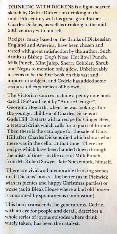 Drinking with Dickens-Cedric Dickens-great-great grandson of Charles Dickens  Signed and inscribed