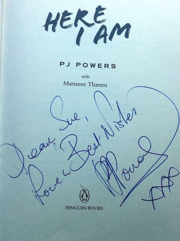 Here I Am - P J Powers with Marianne Thamm - Book signed by P J Powers