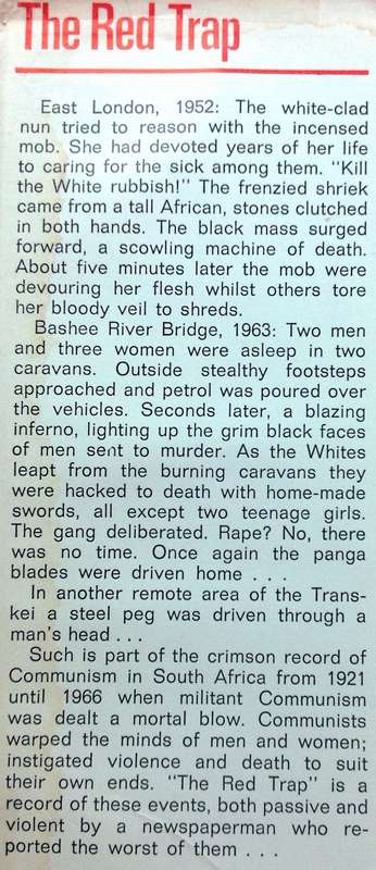 The Red Trap - Communism and Violence in South Africa  Chris Vermaak - Hardcover