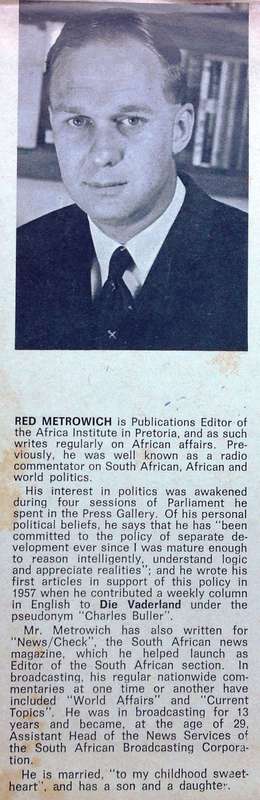 Africa and communism - F R Metrowich - Hardcover