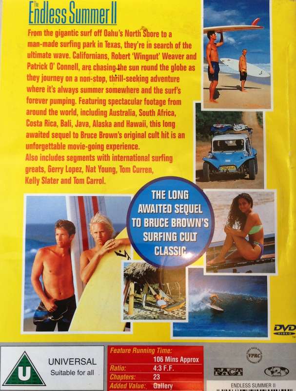 DVD - The Endless Summer II - directed by Bruce Brown - EDV 9125