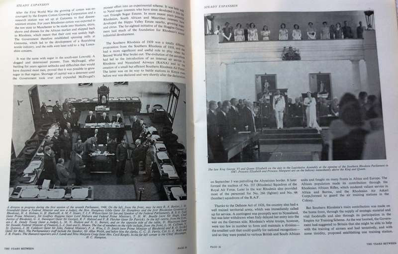 The Years Between - 1923 to 1973 - Half a Century of Responsible Government in Rhodesia - W D Gale