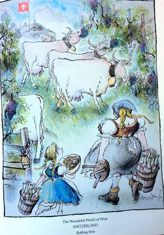 Two books by Ronald Searle - Something in the Cellar... and Winespeak - Hardcovers
