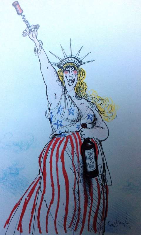 Two books by Ronald Searle - Something in the Cellar... and Winespeak - Hardcovers