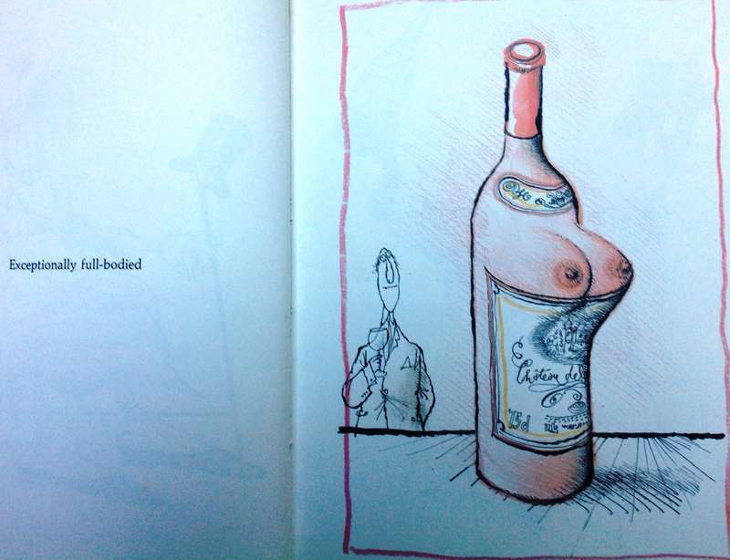 Two books by Ronald Searle - Something in the Cellar... and Winespeak - Hardcovers