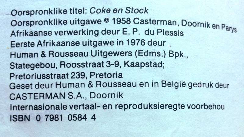 Die Haaie van die Rooi See - Die Avonture van Kuifie - Eerste Afrikaanse Uitgawe 1976