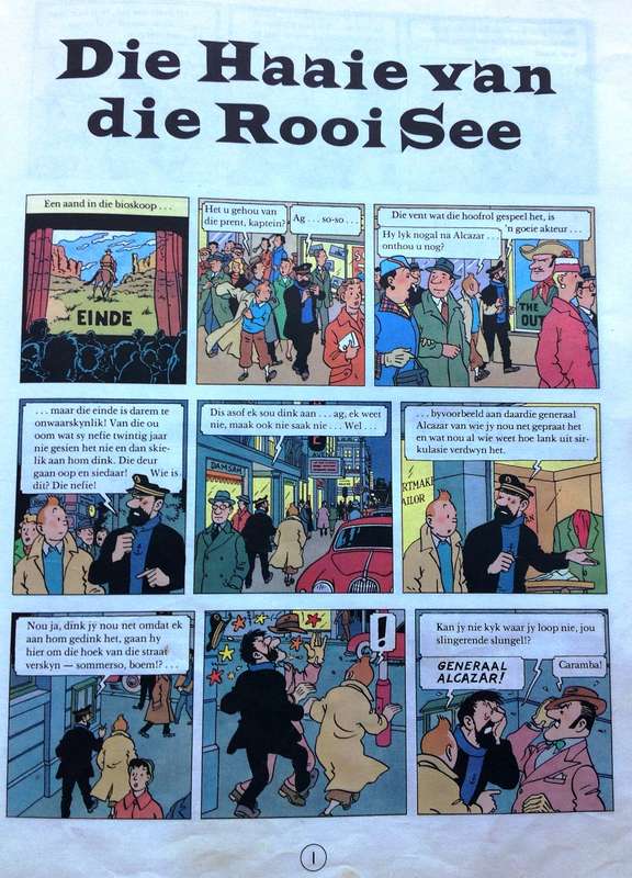 Die Haaie van die Rooi See - Die Avonture van Kuifie - Eerste Afrikaanse Uitgawe 1976