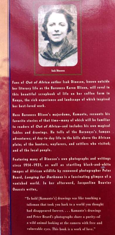 Longing for Darkness - Kamante's tales from Out of Africa - Collected by Peter Beard