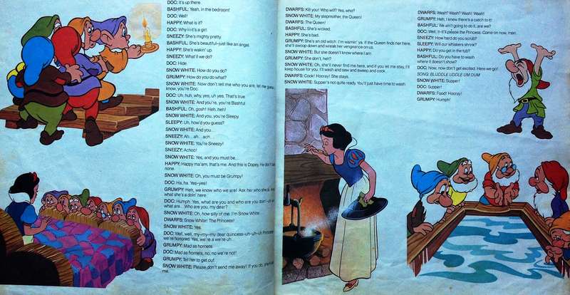 SNOW WHITE and the Seven Dwarfs - Walt Disney - LP Record ST 3906