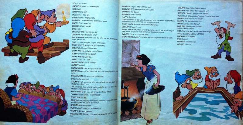 SNOW WHITE and the Seven Dwarfs - Walt Disney - LP Record ST 3906