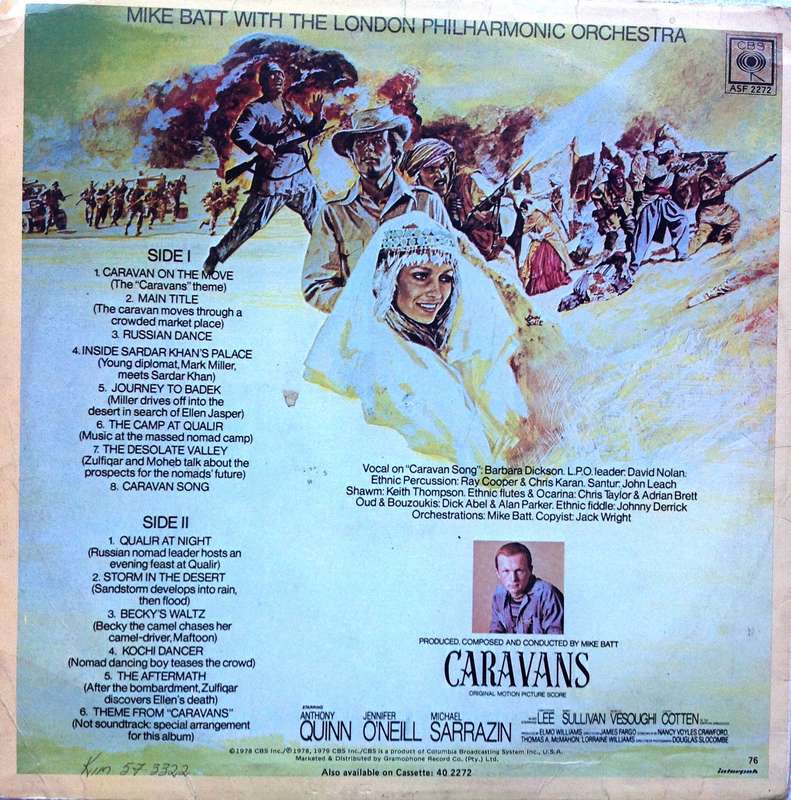 CARAVANS-Original Motion Picture Score-LP Record  Mike Batt with The London Philharmonic Orchestra