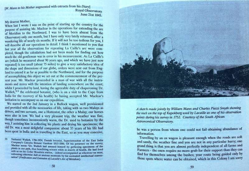The Cape Diary and Letters of William Mann-Astronomer and Mountaineer 1839 to 1843-Edited B Warner
