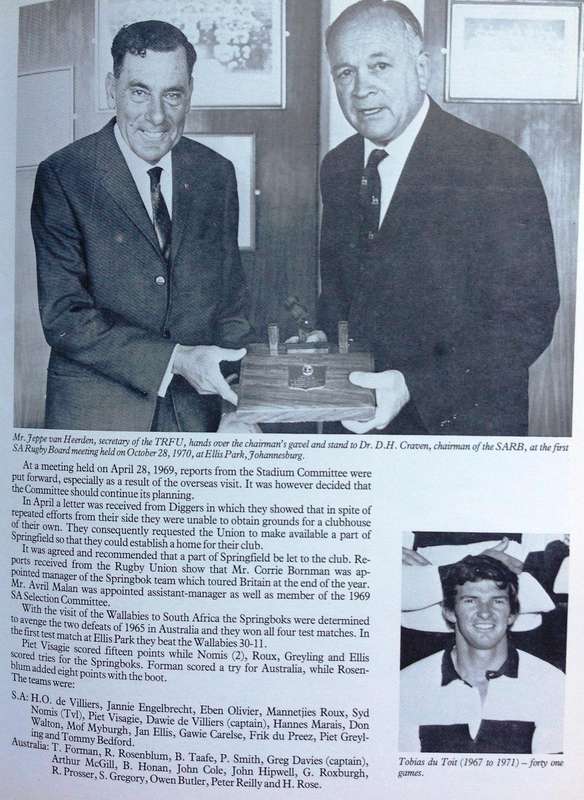 Transvaal Rugby Football Union - 100 Years - Hardcover