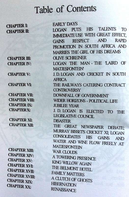Logan's Way-The Life and Times of J D Logan ...a Matjiesfontein Chronicle  By Robert N Toms - Signed