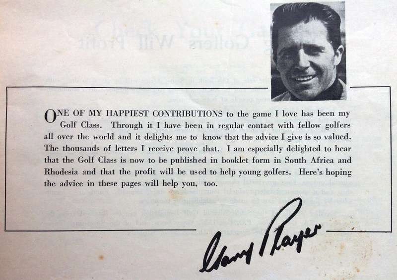 Gary Player's Golf Class as published in The Cape Argus
