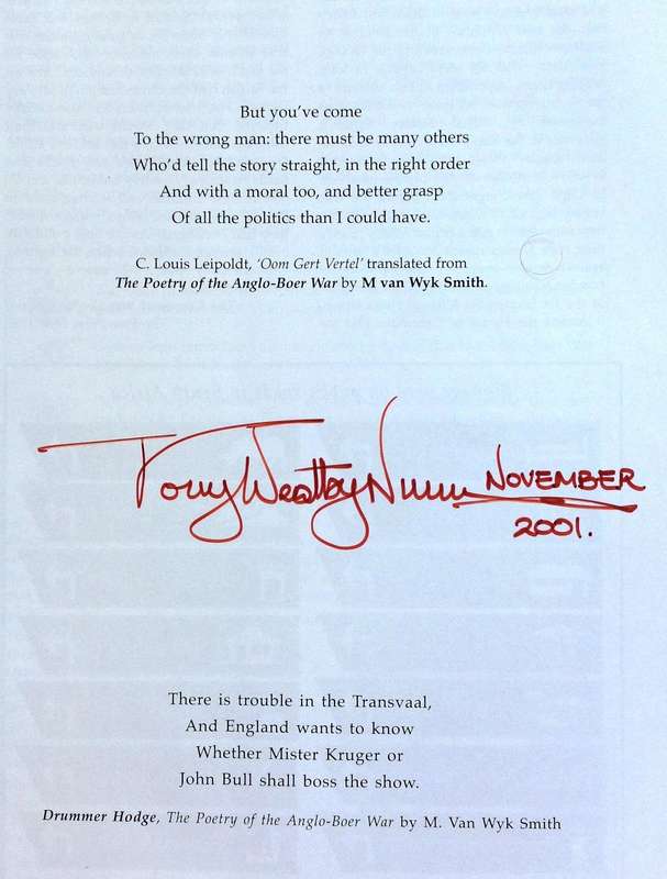A Tourist Guide to the Anglo Boer War 1899 - 1902 - Compiled by Tony Westby-Nunn - signed by Author
