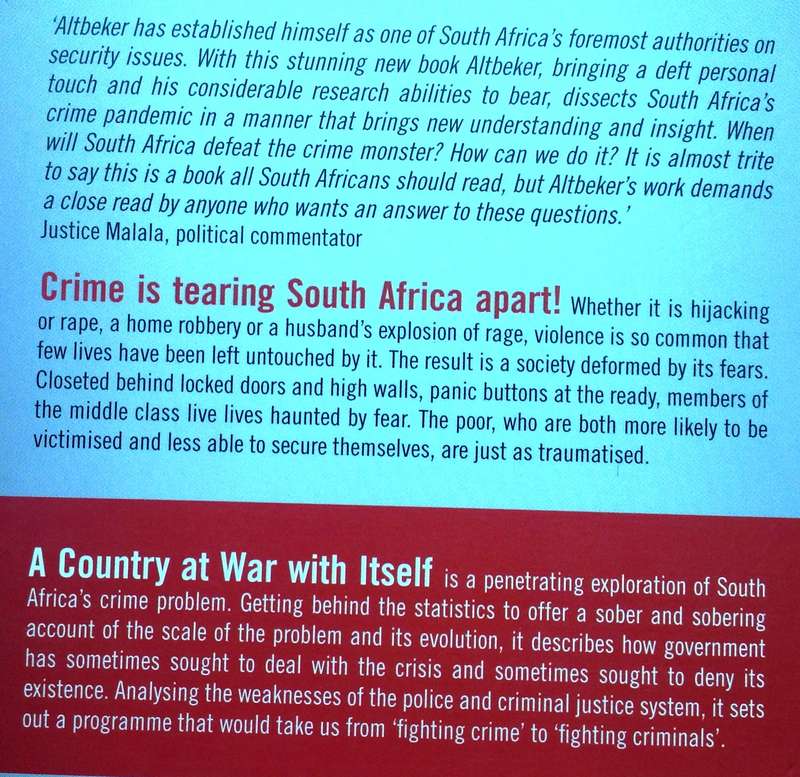 A Country AT WAR with itself - Antony Altbeker