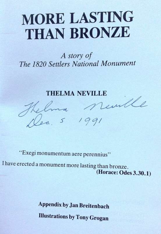 More Lasting than Bronze - Thelma Neville - Hardcover - Book signed by Author
