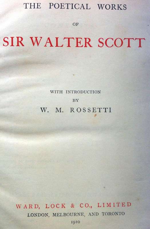 The Poetical Works of Sir Walter Scott - Snakeskin Effect Leather Binding - Hardcover