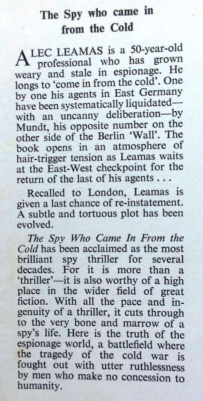 The Spy who came in from the Cold - John le Carre - Hardcover