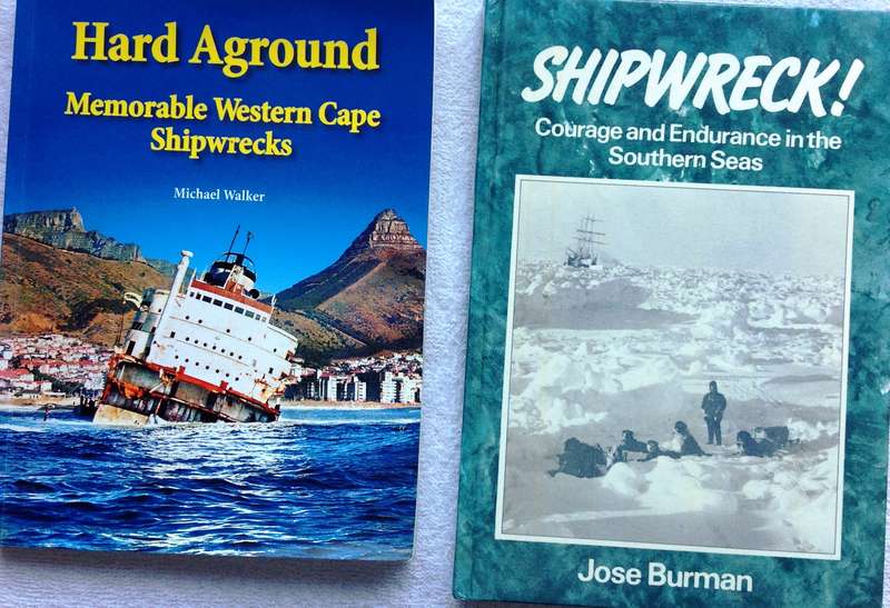 Two books - Hard Aground by Michael Walker and Shipwreck by Jose Burman