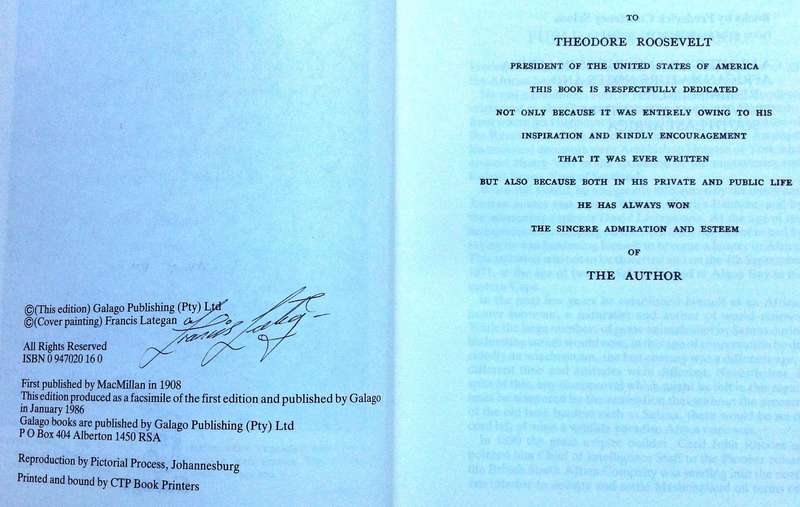 African Nature Notes and Reminiscences-F C Selous-Hardcover Signed Peter Stiff Francois Lategan
