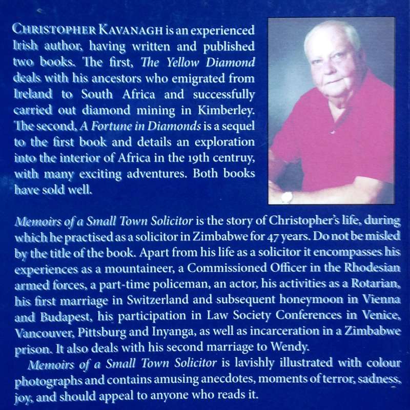 Memoirs of a Small Town Solicitor - Christopher Kavanagh - book signed by Author