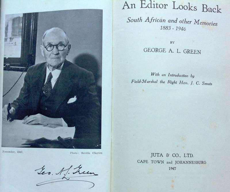 An Editor looks back - George A. L. Green - Hardcover