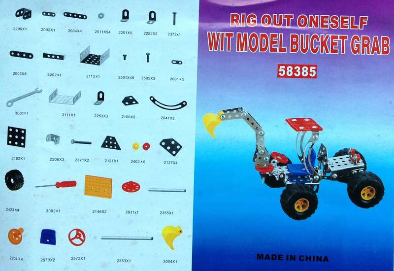 Toy City Brand - DIY Model Dump Truck and Model Bucket Grab - 330 Pieces - Ages 6 years plus