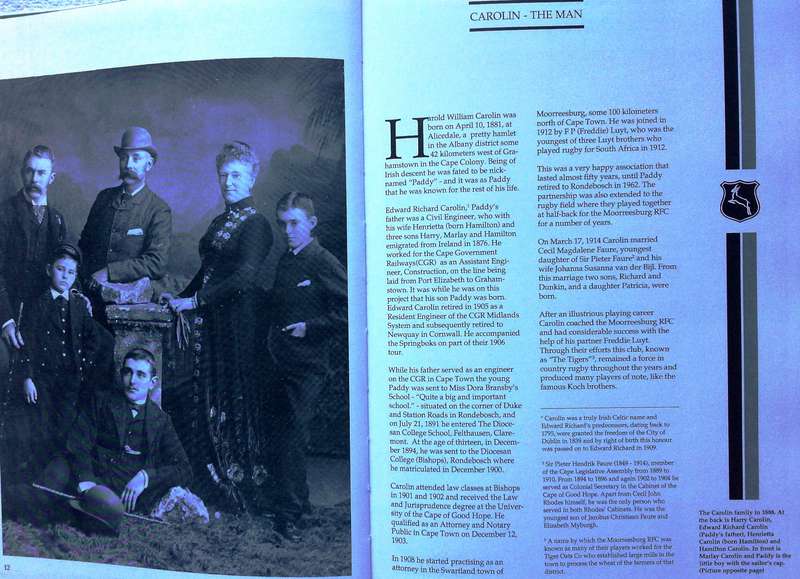 The Carolin Papers-A Diary of the 1906/07 Springbok Tour-Lappe Laubscher & Gideon Nieman-Ltd edition