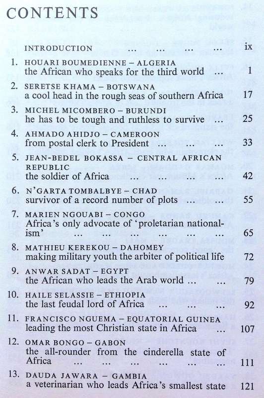 Contemporary Leaders of Africa - A P J van Rensburg - Hardcover    Book signed by Author