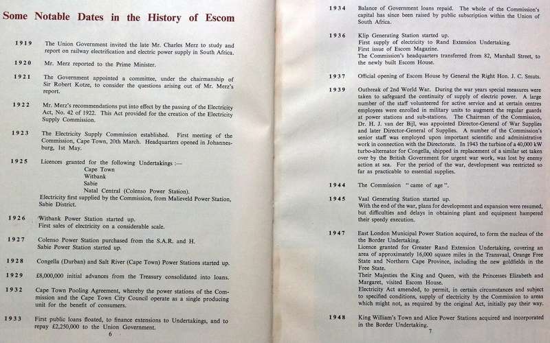 TWENTY-FIVE YEARS - The Electricity Supply Commission - Hardcover - book signed