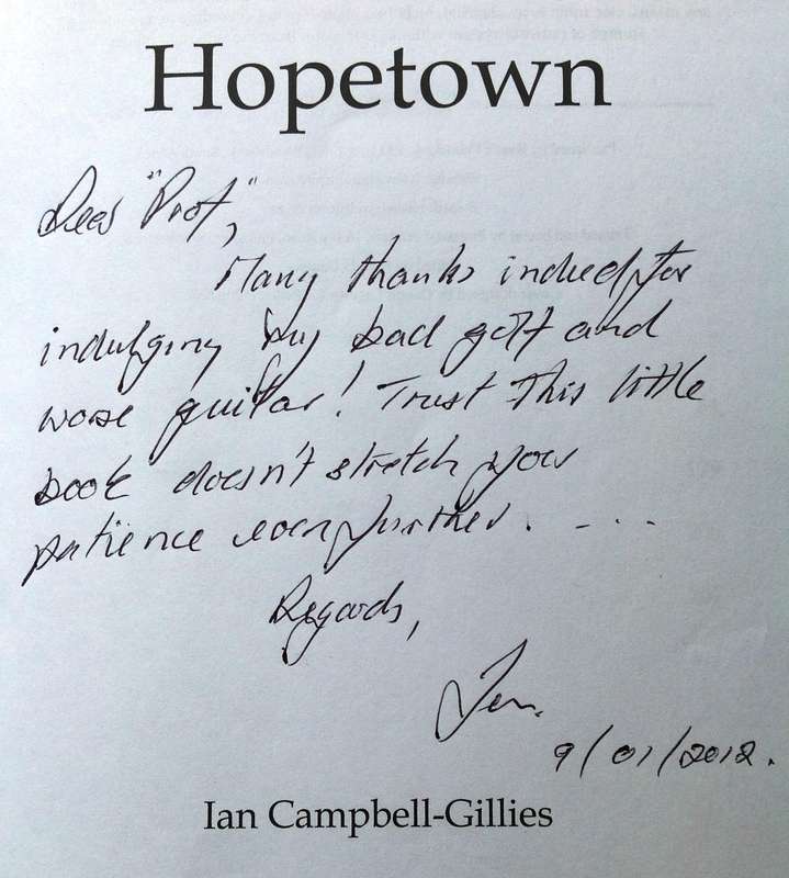 Hopetown - Ian Campbell-Gillie - Book signed by the Author