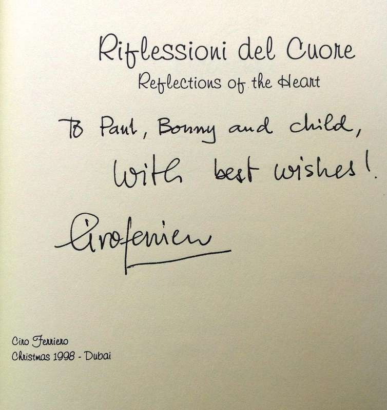 Reflections of the Heart - Ciro Ferriero - book signed by Author