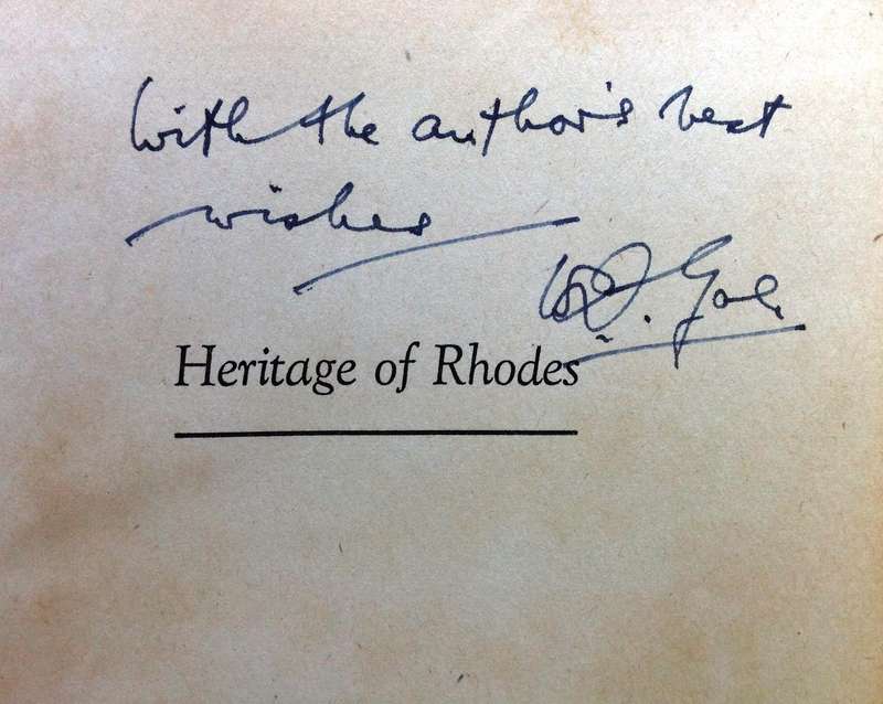 Heritage of Rhodes - W D Gale - Hardcover     Signed by Author