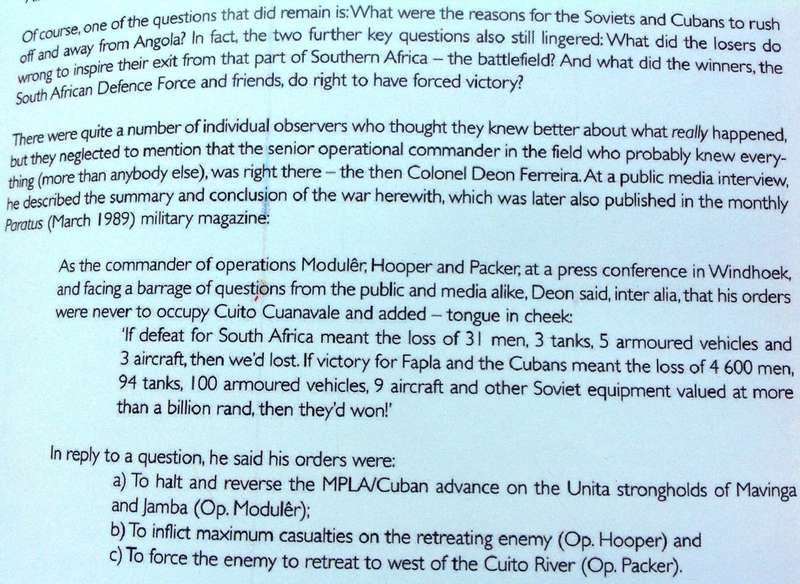 How the soviets and cubans Lost the War in Southern Africa - Compiled by General Jannie Geldenhuys
