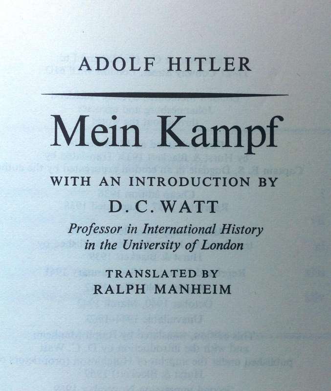Hitlers Mein Kampf - Adolf Hitler     With an introduction by D C Watt