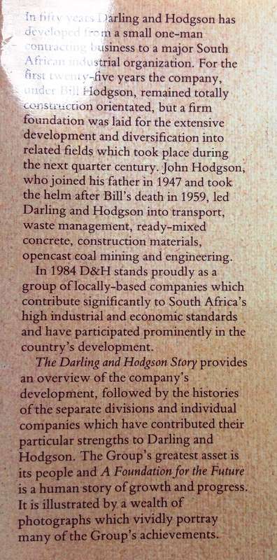 A Foundation for the Future - The Darling and Hodgson Story 1934 - 1984 - Hardcover