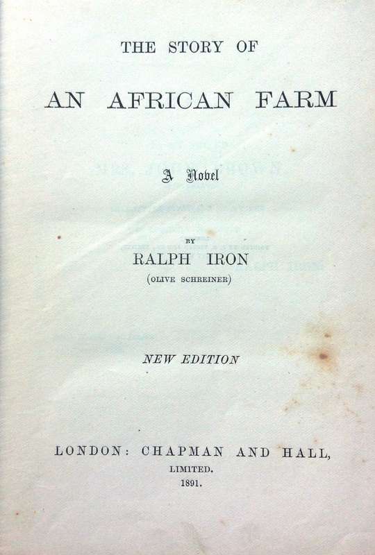 The Story of an African Farm - Ralph Iron (nom de plume Olive Schreiner) - Hardcover