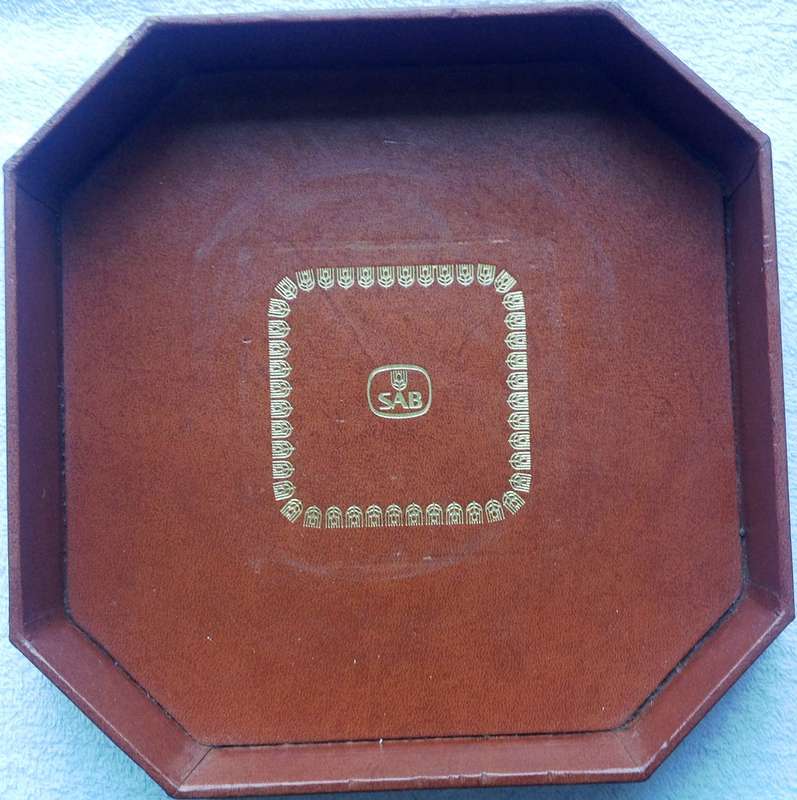 SAB branded gold-embossed bar accessory - tray