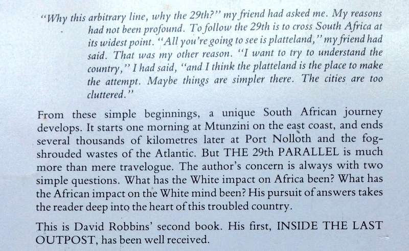 The 29th Parallel - A South African journey - David Robbins