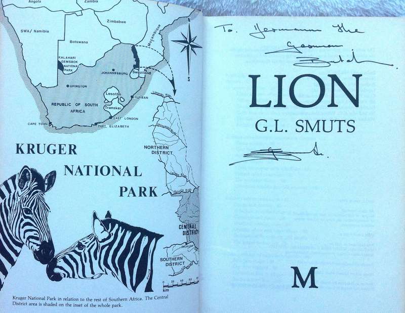 LION - G L ""Butch"" Smuts - Hardcover       Book signed by Author