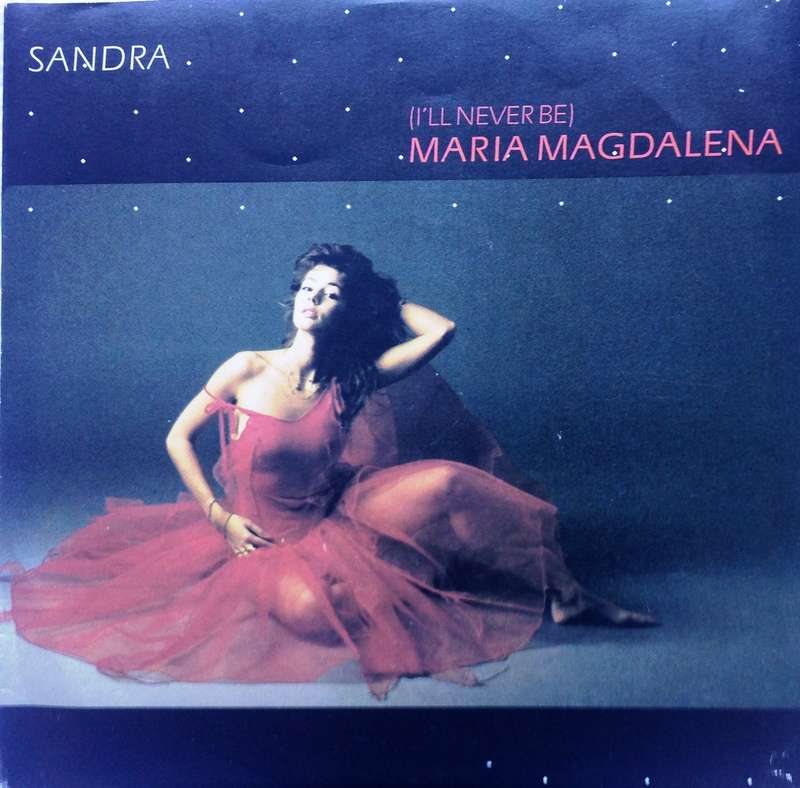 TWO seven single vinyl records - 45 RPM - Sandra - Maria Magdalena and In the Heat of the Night