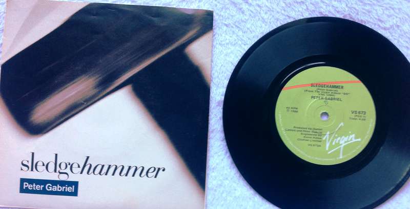 Seven single vinyl record - 45 RPM - Peter Gabriel - sledgehammer & Don't Break This Rhythm