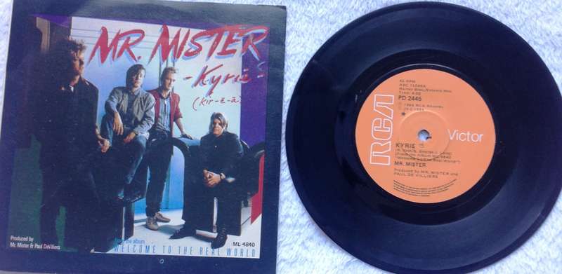 Seven single vinyl record - 45 RPM - Mr Mister - Kyrie & Run to Her   PD 2445