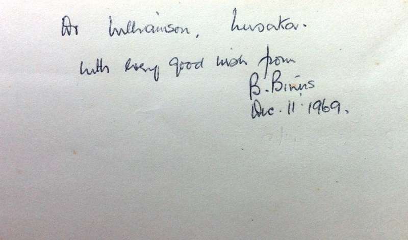 A First Check List of the Herbaceous Flora of Malawi - Blodwen Binns - Hardcover - signed by Author
