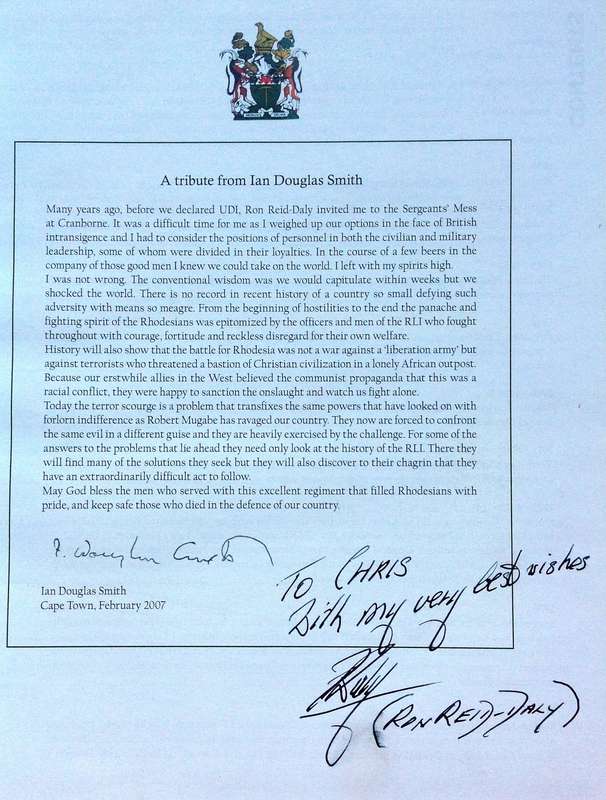 THE SAINTS - The Rhodesian Light Infantry - Chris Cocks and Alexandre Binda INSCRIBED and SIGNED