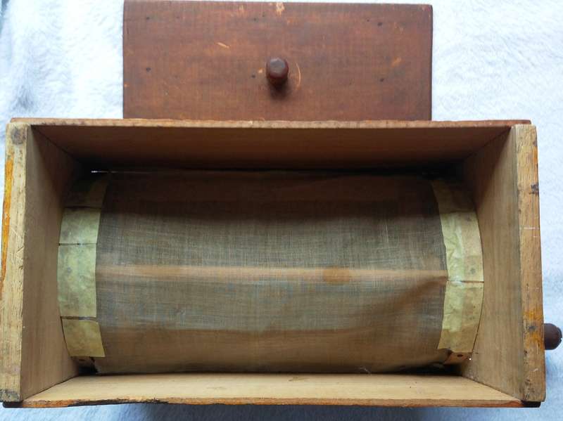 Complete Antique Wooden Hand Crank Flour Sifter