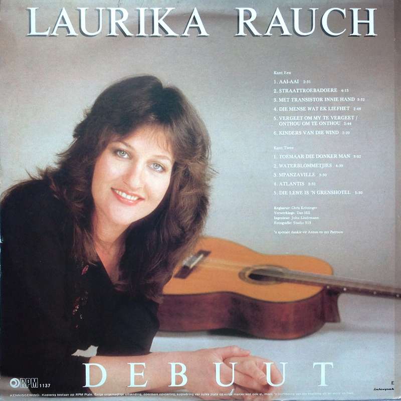 LAURIKA RAUCH - DEBUUT - Vinyl Long Playing Record - RPM 1137